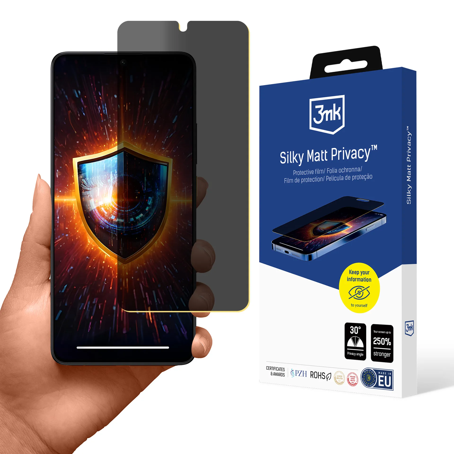 Film anti-espion pour Poco X6 Pro 5G - 3mk Silky Matt Privacy